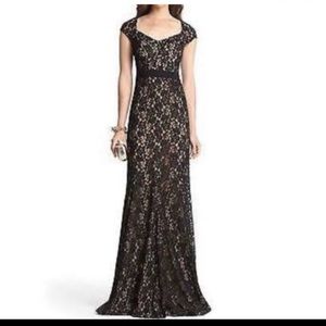 DVF Zarita Lace Dress in Black and Tan size 8